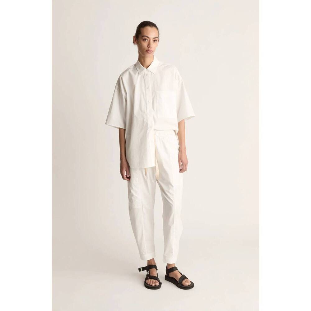 NEW LEE MATHEWS poplin wide leg pant in natural